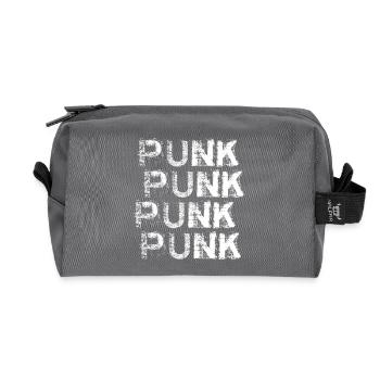 Logo répété du punk grunge - Trousse de toilette en tissu recyclé - anthracite - Devant