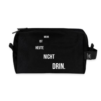Dicton motivant - Trousse de toilette en tissu recyclé - noir - Devant