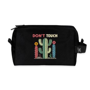 Cactus Ne Pas Toucher - Trousse de toilette en tissu recyclé - noir - Devant