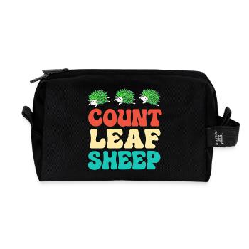 Leaf Sheep Sea Slug Underwater - Recycled Toiletry Zip Bag - black - Front