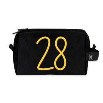 28 - Recycelte Kulturtasche - Schwarz - Vorne