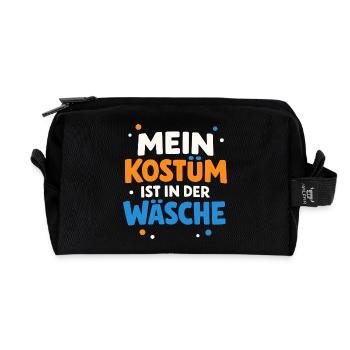 My costume is in the laundry Carnival Carnival - Recycled Toiletry Zip Bag - black - Front