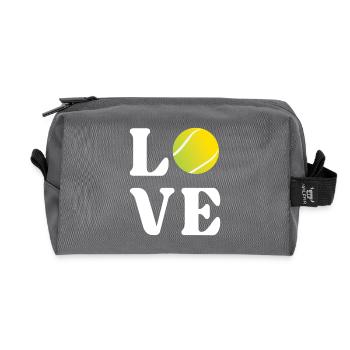 Tennis-Liebhaber - Recycelte Kulturtasche - Anthrazit - Vorne