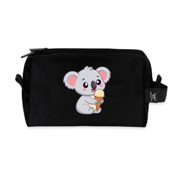 Koala gourmand à la glace - Recycled Toiletry Zip Bag - black - Front