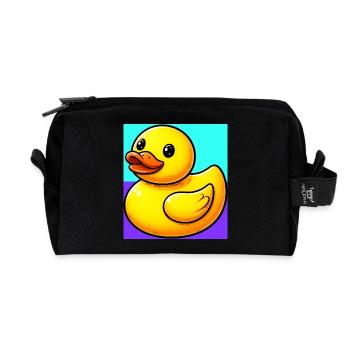 Caneton Canard Canard Canard - Trousse de toilette en tissu recyclé - noir - Devant