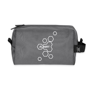 Geschenk für Albert - Recycelte Kulturtasche - Anthrazit - Vorne