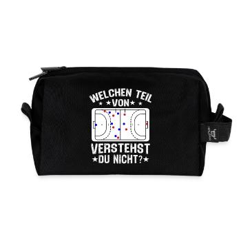 welchen teil von verstehst du nicht Handball  - Recycelte Kulturtasche - Schwarz - Vorne