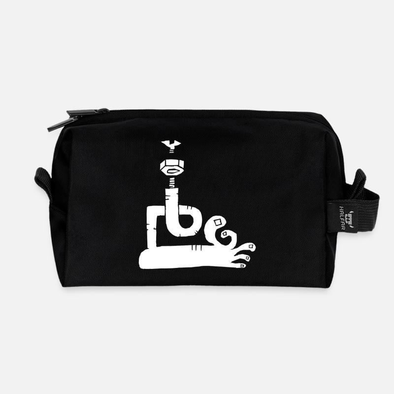 foot! - Recycelte Kulturtasche - Schwarz