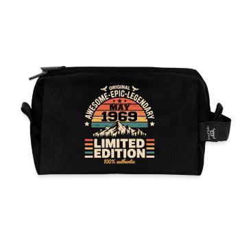 May 1969 - May 1969 - Recycled Toiletry Zip Bag - black - Front