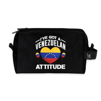 Drapeau du Venezuela Fierté & Maison Venezuela - Trousse de toilette en tissu recyclé - noir - Devant