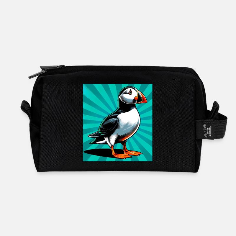 puffin - Recycled Toiletry Zip Bag - black