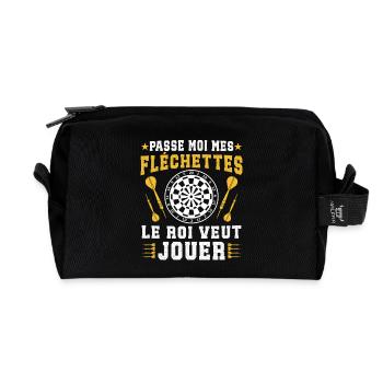 Passe Moi Les fléchettes Le Roi Veut Jouer - Trousse de toilette en tissu recyclé - noir - Devant