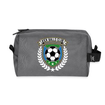 Blason de football du club Kick Balls - Trousse de toilette en tissu recyclé - anthracite - Devant
