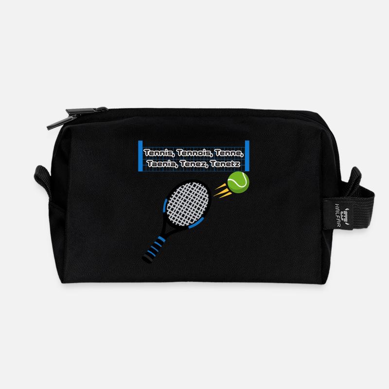 Etymologie: Tennis - Recycelte Kulturtasche - Schwarz