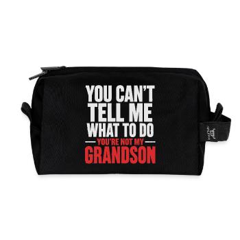 Opa- und Oma-Humor – Du bist nicht mein Vater - Recycelte Kulturtasche - Schwarz - Vorne