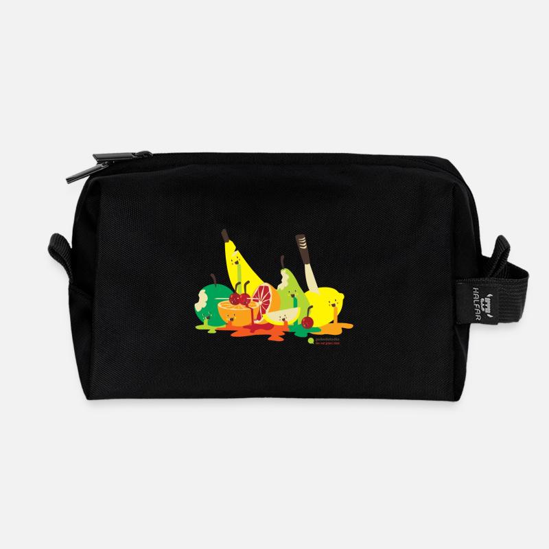 Ermordetes Obst - Recycelte Kulturtasche - Schwarz