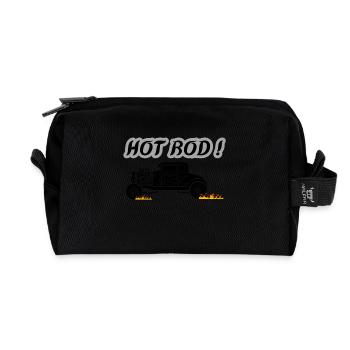 HOT ROD - Recycelte Kulturtasche - Schwarz - Vorne
