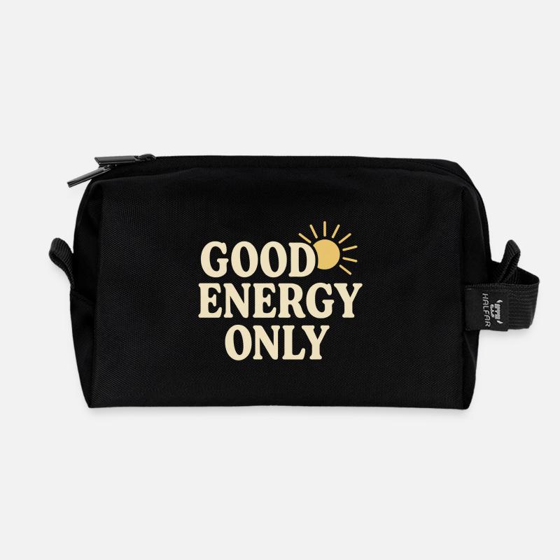 Positive Solarenergie - Recycelte Kulturtasche - Schwarz
