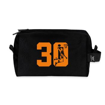 NUMMER 30 BASKETBALL 30. GEBURTSTAG - Recycelte Kulturtasche - Schwarz - Vorne