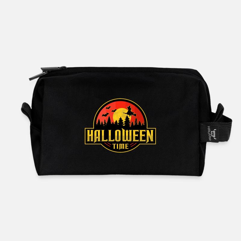 Halloween - Recycelte Kulturtasche - Schwarz