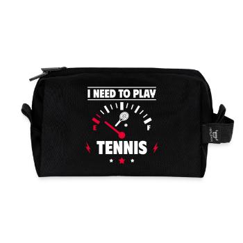 I gotta play tennis - Recycled Toiletry Zip Bag - black - Front