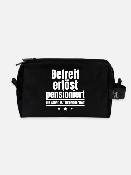 Befreit erlöst pensioniert,Pensionierungsgeschenk - Recycelte Kulturtasche - Schwarz