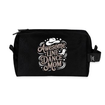 Linedance Mom Wunderbare Line Dance Mama - Recycelte Kulturtasche - Schwarz - Vorne