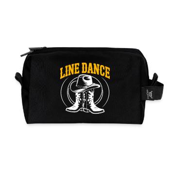 Line Dance mein Hobby - meine Passion - mein Ding. - Recycelte Kulturtasche - Schwarz - Vorne