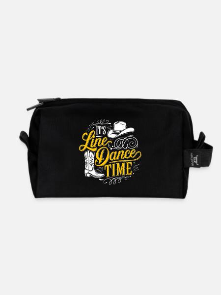 Line Dance Time Line Dancing Dancing - Recycled Toiletry Zip Bag - black