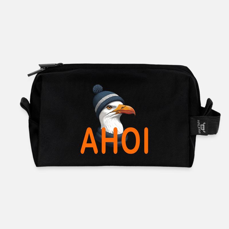 AHOI - Recycelte Kulturtasche - Schwarz