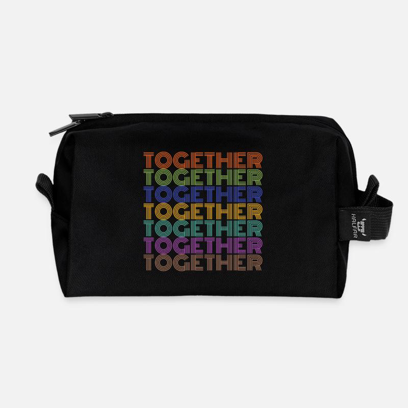 Together Schrift Geschenk - Recycelte Kulturtasche - Schwarz