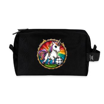 Licornes Football / Licorne de Football - Trousse de toilette en tissu recyclé - noir - Devant