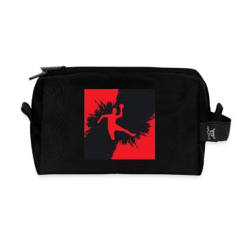 handball - Trousse de toilette en tissu recyclé - noir - Devant