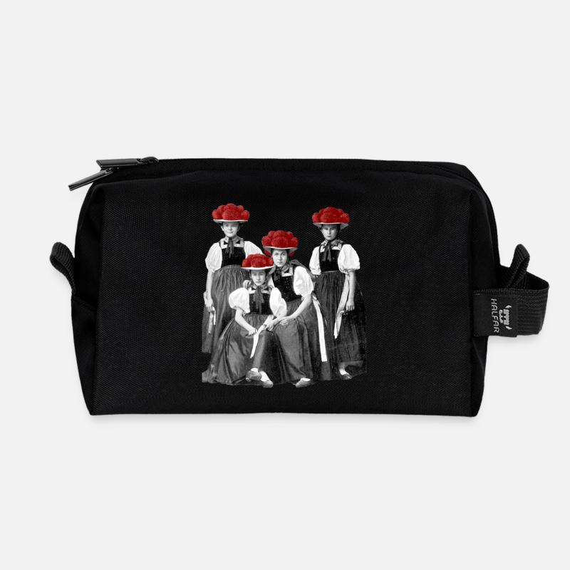 Schwarzwald Damen - Recycelte Kulturtasche - Schwarz