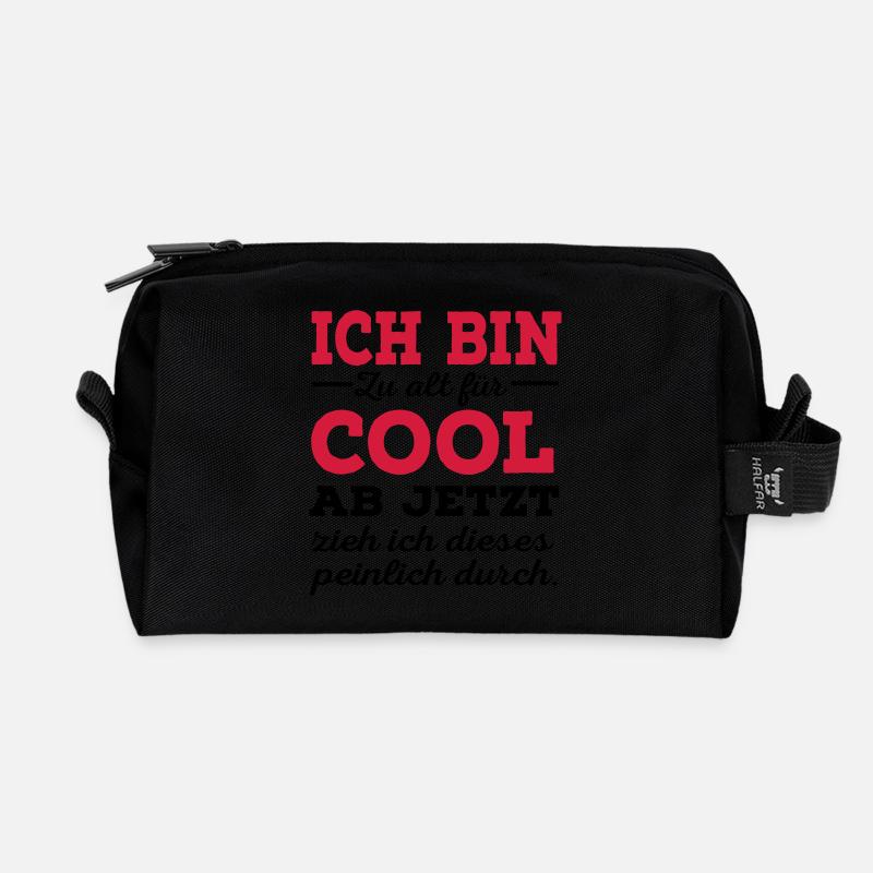 alt - Recycelte Kulturtasche - Schwarz