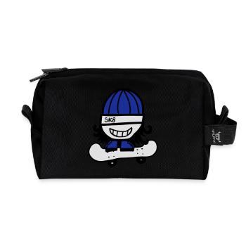 Skateboarder - Recycled Toiletry Zip Bag - black - Front
