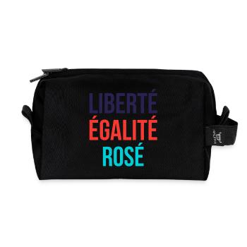 Liberté égalité rosé - Trousse de toilette en tissu recyclé - noir - Devant