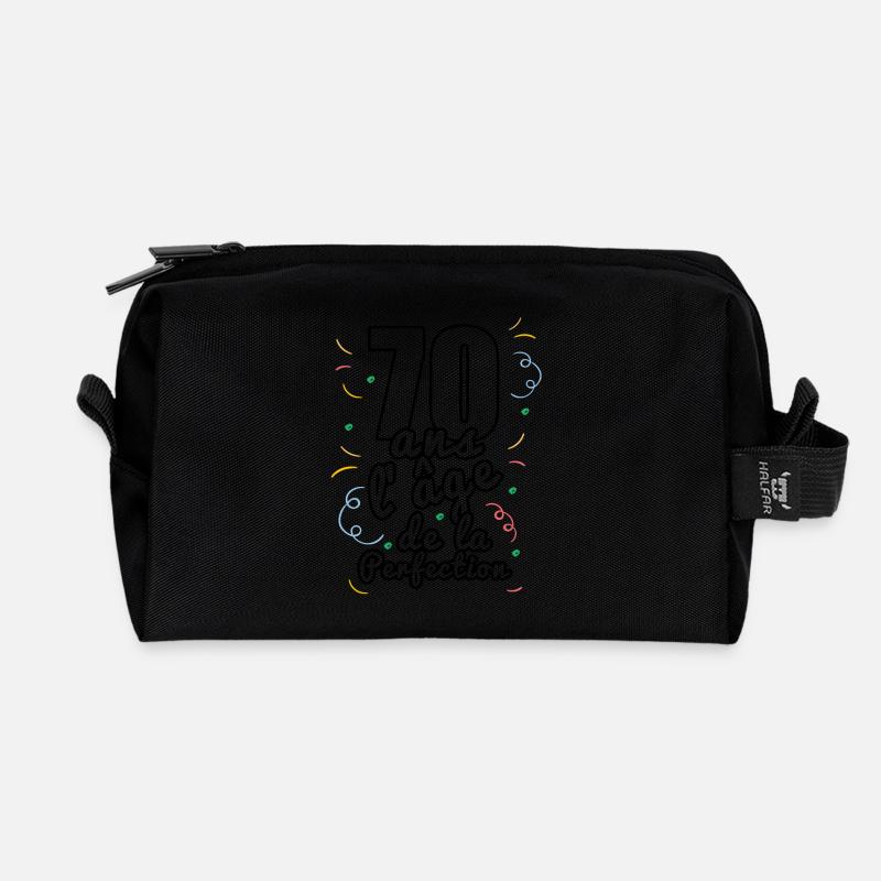 70 ans - Trousse de toilette en tissu recyclé - noir