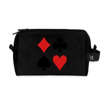 Karten - Poker - Recycelte Kulturtasche - Schwarz - Vorne
