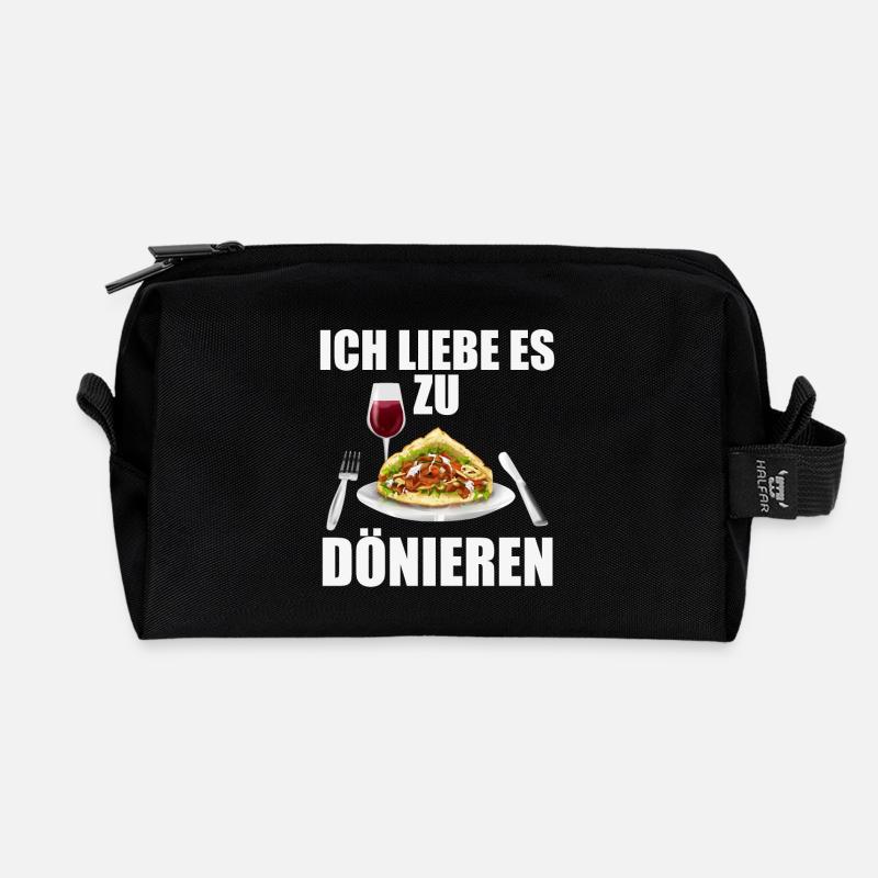 Dönieren - Recycelte Kulturtasche - Schwarz