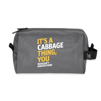 Cabbage Thing - Recycled Toiletry Zip Bag - anthracite - Front