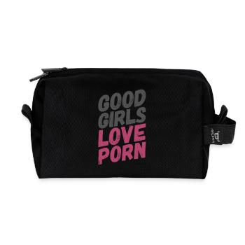 good girls love porn - Recycelte Kulturtasche - Schwarz - Vorne