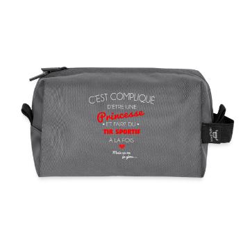 Tir sportif - Trousse de toilette en tissu recyclé - anthracite - Devant
