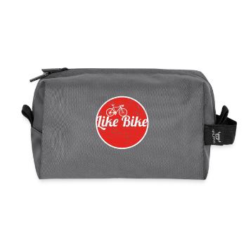 geschenk like bike fahrrad rennrad Cyclist cycling - Recycelte Kulturtasche - Anthrazit - Vorne