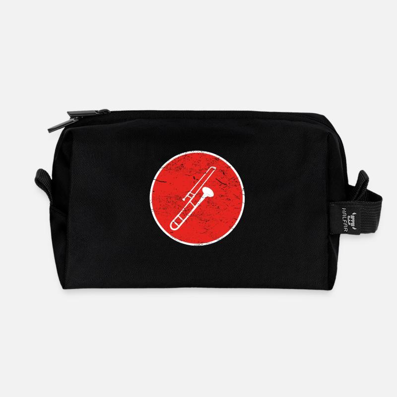Gift trombone trombone trombone - Recycled Toiletry Zip Bag - black