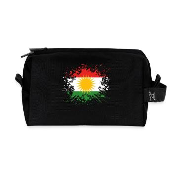 home country roots roots love kurdistan kurde pn - Recycled Toiletry Zip Bag - black - Front