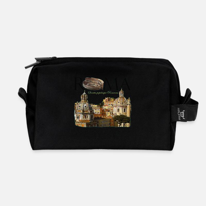 ROME - Recycelte Kulturtasche - Schwarz