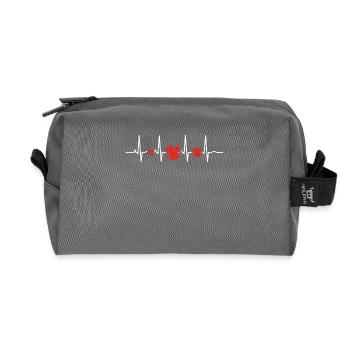 Heartbeat herz ekg evolution human DRUMMER SCHLAGZ - Recycelte Kulturtasche - Anthrazit - Vorne