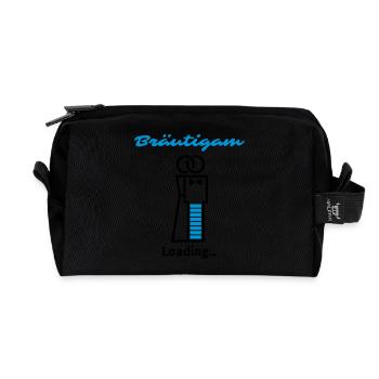 Groom Loading ... - Recycled Toiletry Zip Bag - black - Front