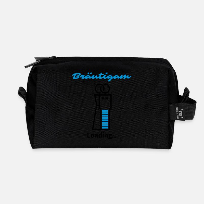 Bräutigam Loading... - Recycelte Kulturtasche - Schwarz
